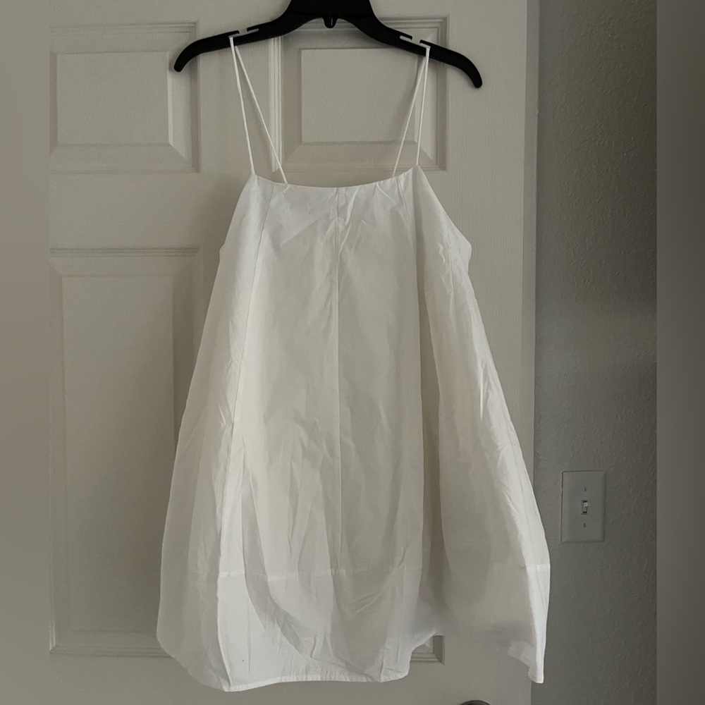 White shift dress